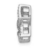 14k White Gold 1/10ct. Diamond Star of David Chain Slide