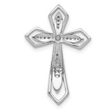 14k White Gold 1/15ct. Diamond Cross Chain Slide