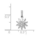 14k White Gold 1/15ct. Diamond Fancy Sun Pendant
