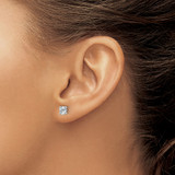 14k White Gold 1/2 carat Certified Lab Grown Diamond VS+ F+ Complete Oval Four Prong Stud Earrings