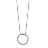 14k White Gold 1/2 carat Diamond Circle 18 inch Necklace - PM-FB540E15-7936