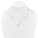 14k White Gold 1/2 carat Diamond Circle 18 inch Necklace - PM-FB540E15-7936
