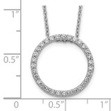 14k White Gold 1/2 carat Diamond Circle 18 inch Necklace - PM-FB540E15-7936
