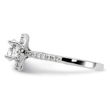 14k White Gold 1/2 carat Lab Grown Diamond VS/SI+ G+ 1 1/2 carat Center Round Semi Mount Engagement Ring - RM-131204D7-2888