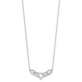 14k White Gold 1/2 carat Lab Grown Diamond VS/SI+ G+ 18 inch Fashion Teardrop Necklace
