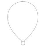 14k White Gold 1/2 carat Lab Grown Diamond VS/SI+ G+ 18 inch Round Pendant Necklace