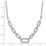 14k White Gold 1/2 carat Lab Grown Diamond VS/SI+ G+ 18.25 inch Fashion Link Necklace
