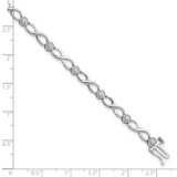 14k White Gold 1/2 carat Lab Grown Diamond VS/SI+ G+ 7.25 inch Infinity Bracelet