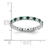 14k White Gold 1/2 carat Lab Grown Diamond VS/SI+ G+ and Lab Created Alexandrite Size 8.5 Eternity Band