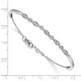 14k White Gold 1/2 carat Lab Grown Diamond VS/SI+ G+ Bangle Bracelet - BM-ED863615-7738