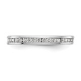 14k White Gold 1/2 carat Lab Grown Diamond VS/SI+ G+ Complete Channel Set Size 7 Eternity Band