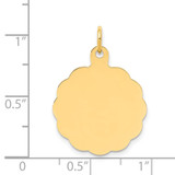 14k .011 Gauge Engravable Scalloped Disc Charm - XM-50BEB3DB-5954