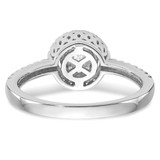 14k White Gold 1/2 carat Lab Grown Diamond VS/SI+ G+ Complete Cluster Engagement Ring - RM-BD490899-9854