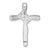 14k White Gold 1/2 carat Lab Grown Diamond VS/SI+ G+ Complete Cross Chain Slide Pendant - PM-C3EEF562-1084