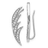 14k White Gold 1/2 carat Lab Grown Diamond VS/SI+ G+ Complete Ear Climber