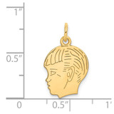 14k .013 Depth Engravable Boy Head Charm - XM-24726FCE-5472