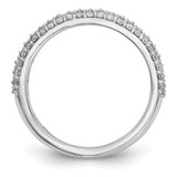 14k White Gold 1/2 carat Lab Grown Diamond VS/SI+ G+ Complete Micro Pav‚ Band
