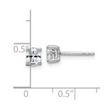 14k White Gold 1/2 carat Lab Grown Diamond VS/SI+ G+ Complete Oval Four Prong Stud Earrings