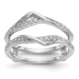 14k White Gold 1/2 carat Lab Grown Diamond VS/SI+ G+ Complete Ring Guard - RM-89CC2BE6-7834