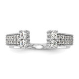 14k White Gold 1/2 carat Lab Grown Diamond VS/SI+ G+ Complete Ring Wrap - RM-08EE4E0C-7444