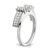 14k White Gold 1/2 carat Lab Grown Diamond VS/SI+ G+ Complete Ring Wrap - RM-08EE4E0C-7444