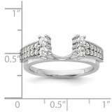 14k White Gold 1/2 carat Lab Grown Diamond VS/SI+ G+ Complete Ring Wrap - RM-08EE4E0C-7444