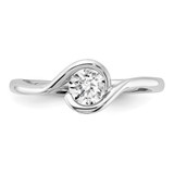 14k White Gold 1/2 carat Lab Grown Diamond VS/SI+ G+ Complete Round Solitaire Engagement Ring