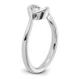 14k White Gold 1/2 carat Lab Grown Diamond VS/SI+ G+ Complete Round Solitaire Engagement Ring