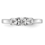 14k White Gold 1/2 carat Lab Grown Diamond VS/SI+ G+ Complete Three Stone Engagement Ring - RM-A7339F95-7194