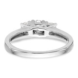 14k White Gold 1/2 carat Lab Grown Diamond VS/SI+ G+ Complete Three Stone Engagement Ring - RM-A7339F95-7194