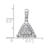 14k White Gold 1/2 carat Lab Grown Diamond VS/SI+ G+ Complete Triangle Cluster Pendant