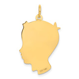14k .013 Depth Engravable Boy Head Charm - XM-FFEEE44E-4910