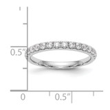 14k White Gold 1/2 carat Lab Grown Diamond VS/SI+ G+ Complete Wedding Band - RM-F61A2627-1097