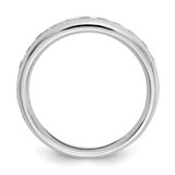 14k White Gold 1/2 carat Lab Grown Diamond VS/SI+ G+ Eleven Stone Complete Channel Set Band