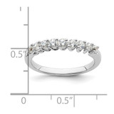 14k White Gold 1/2 carat Lab Grown Diamond VS/SI+ G+ Nine Stone Complete Fashion band - RM-E989414C-3733