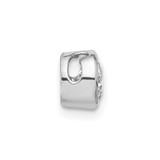 14k White Gold 1/2 carat Lab Grown Diamond VS/SI+ G+ Round Complete Bezel Chain Slide Pendant