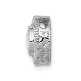 14k White Gold 1/2 carat Lab Grown Diamond VS/SI+ G+ Round Complete Halo Chain Slide Pendant - PM-86326E3A-8906