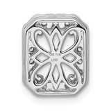 14k White Gold 1/2 carat Lab Grown Diamond VS/SI+ G+ Semi Mount Halo Chain Slide Pendant - PM-B6422BC6-5332