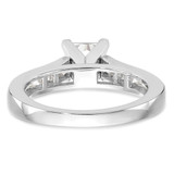 14k White Gold 1/2 carat Lab Grown Diamond VS/SI+ G+ Semi Mount Peg Set Engagement Ring - RM-356D6243-1661