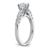 14k White Gold 1/2 carat Lab Grown Diamond VS/SI+ G+ Semi Mount Peg Set Engagement Ring - RM-46A1CD63-5009