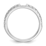 14k White Gold 1/2 carat Lab Grown Diamond VS/SI+ G+ Semi Mount Peg Set Engagement Ring - RM-7BC43813-4382