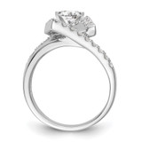 14k White Gold 1/2 carat Lab Grown Diamond VS/SI+ G+ Semi-Mount Pet Set Engagement Ring