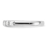 14k White Gold 1/2 carat Lab Grown Diamond VS/SI+ G+ Seven Stone Complete Band