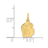 14k .013 Depth Engravable Girl Head Charm - XM-C969DFA4-5507
