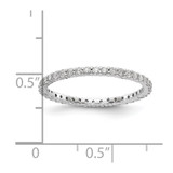 14k White Gold 1/2 carat Lab Grown Diamond VS/SI+ G+ Size 5 Shared Prong Eternity Band - ET-6A0467B5-6121