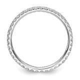14k White Gold 1/2 carat Lab Grown Diamond VS/SI+ G+ Size 6.5 Shared Prong Eternity Band