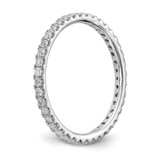 14k White Gold 1/2 carat Lab Grown Diamond VS/SI+ G+ Size 6.5 Shared Prong Eternity Band
