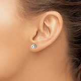 14k White Gold 1/2 carat Lab Grown Diamond VS/SI+ G+ Stud Post Earrings