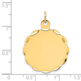 14k .013 Gauge Engravable Scalloped Disc Charm - XM-151C5247-5501