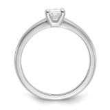 14k White Gold 1/2 carat Lab Grown Diamond VS+ F+ Princess Complete Solitare Engagement Ring